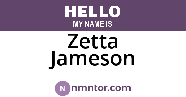 Zetta Jameson