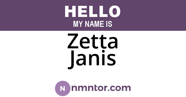 Zetta Janis