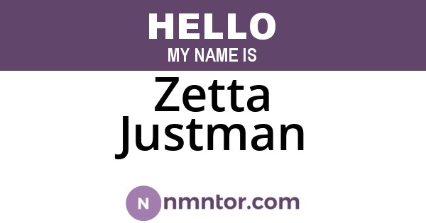 Zetta Justman