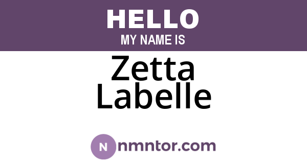 Zetta Labelle