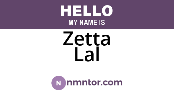 Zetta Lal