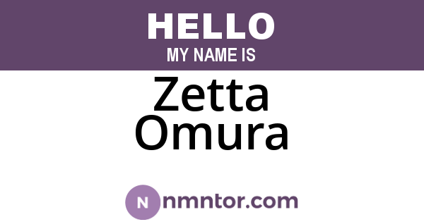 Zetta Omura