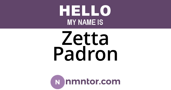 Zetta Padron