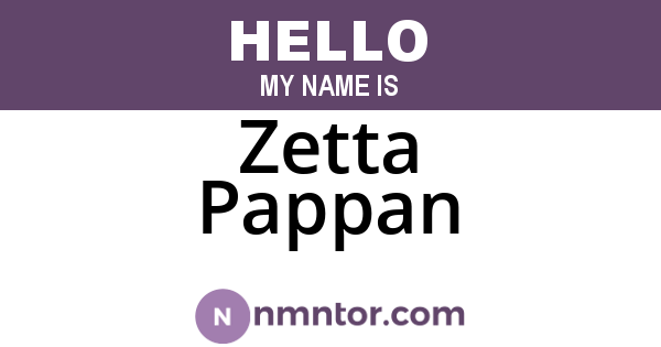 Zetta Pappan