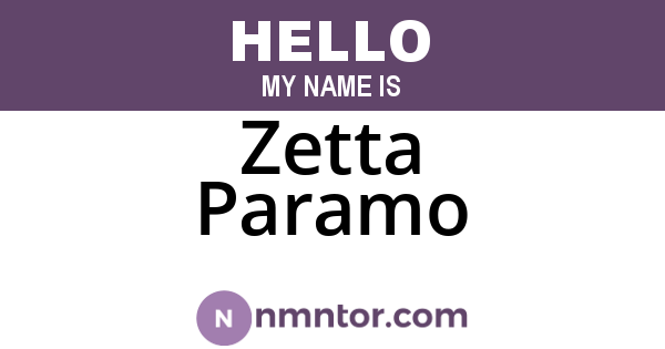 Zetta Paramo