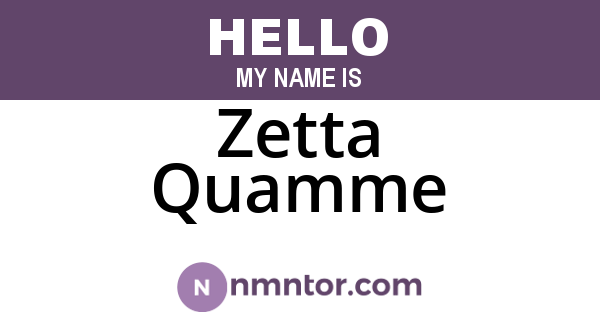 Zetta Quamme