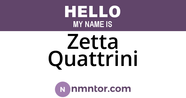 Zetta Quattrini
