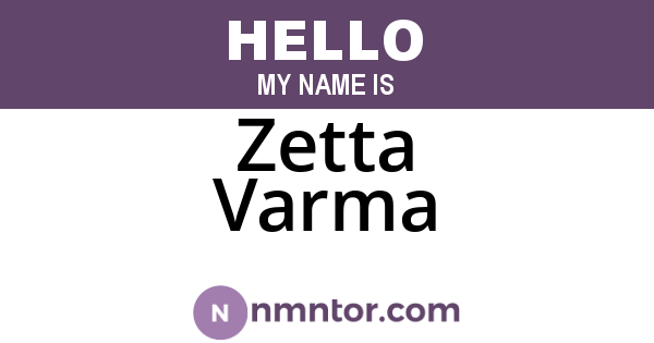 Zetta Varma
