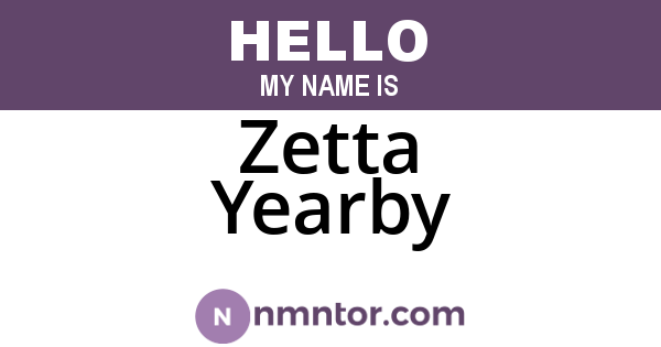 Zetta Yearby