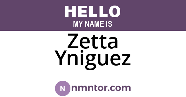 Zetta Yniguez
