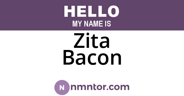 Zita Bacon