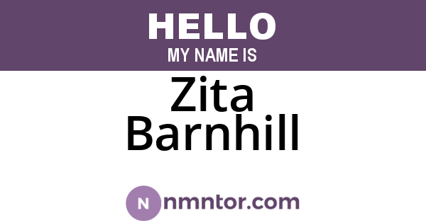 Zita Barnhill
