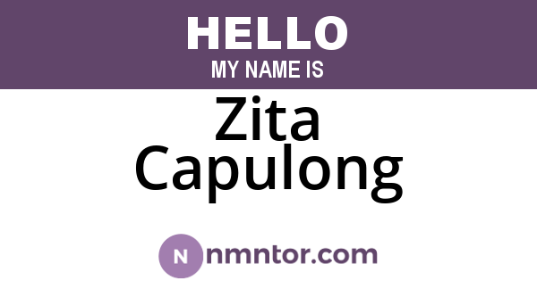 Zita Capulong