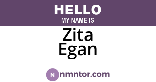 Zita Egan