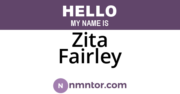 Zita Fairley