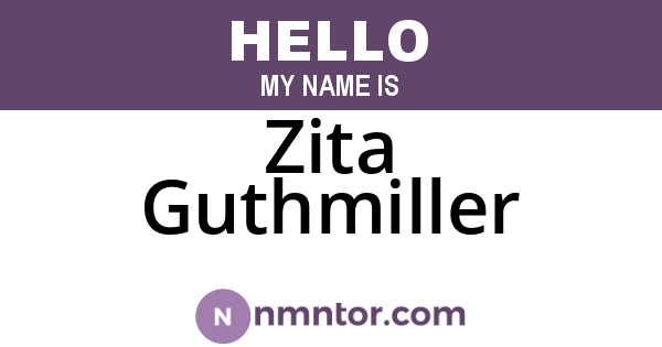 Zita Guthmiller