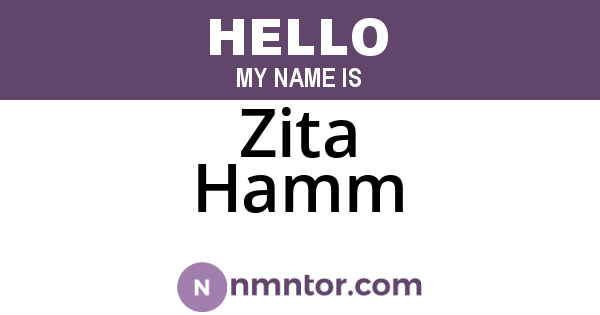 Zita Hamm
