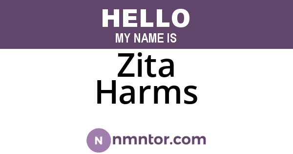 Zita Harms