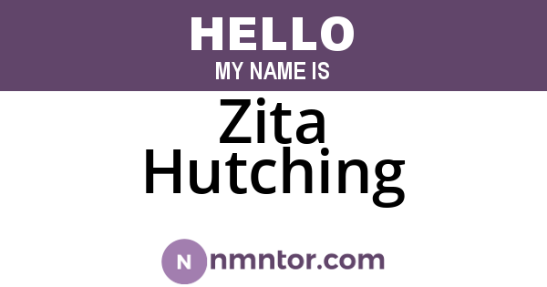 Zita Hutching