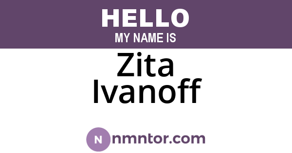 Zita Ivanoff