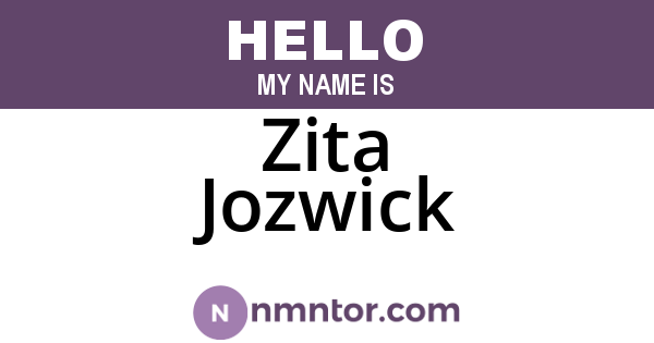 Zita Jozwick