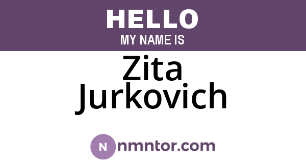 Zita Jurkovich