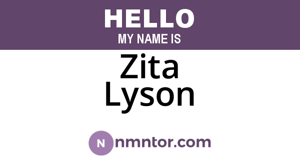Zita Lyson