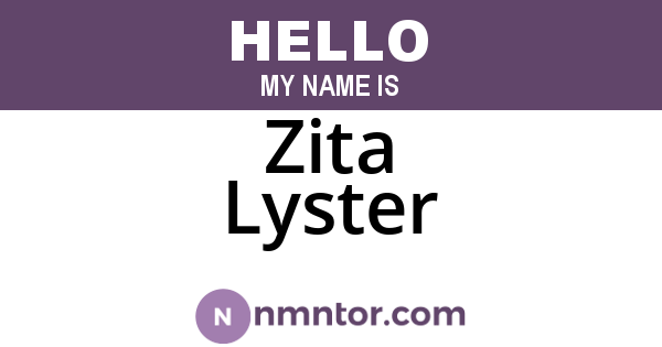 Zita Lyster