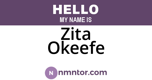 Zita Okeefe