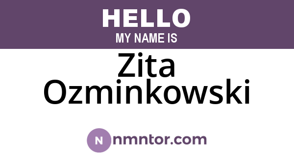 Zita Ozminkowski