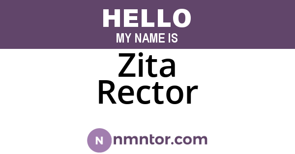 Zita Rector