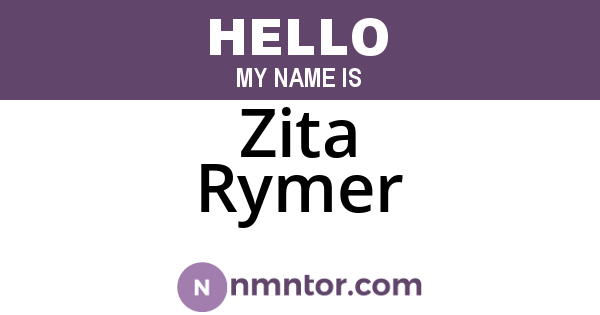 Zita Rymer