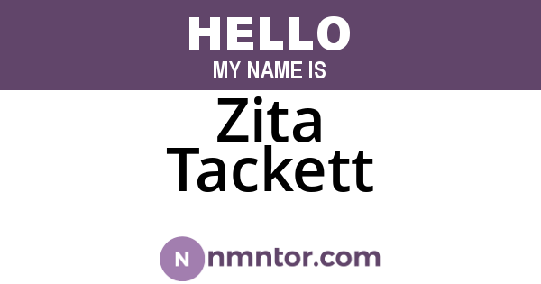Zita Tackett