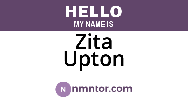 Zita Upton