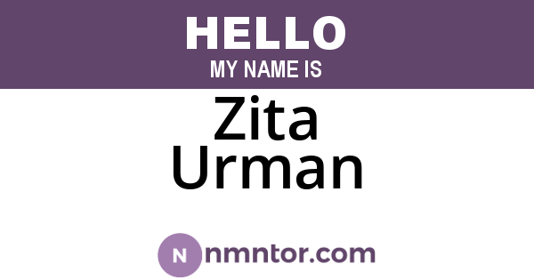 Zita Urman