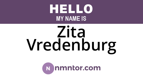 Zita Vredenburg