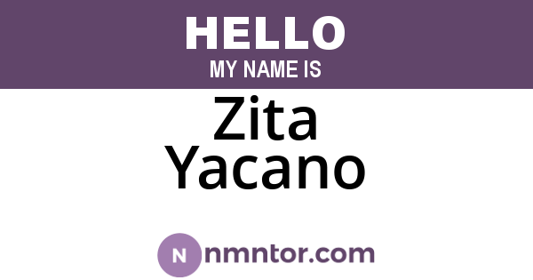 Zita Yacano