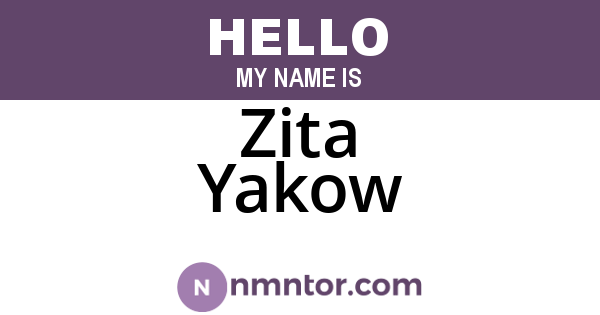 Zita Yakow