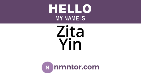 Zita Yin