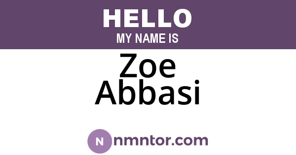 Zoe Abbasi