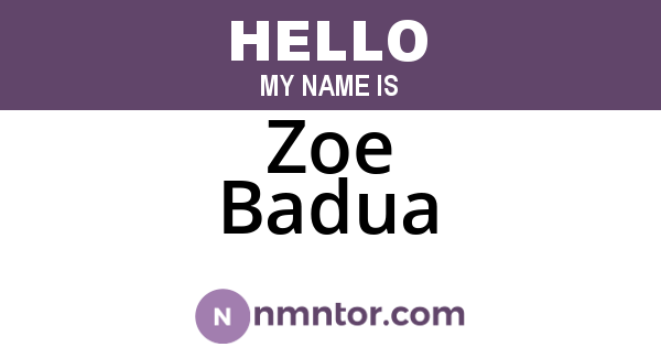 Zoe Badua