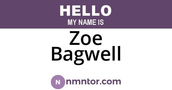Zoe Bagwell