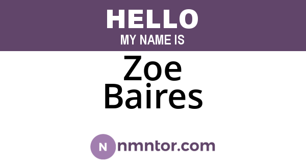 Zoe Baires