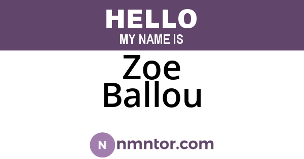 Zoe Ballou