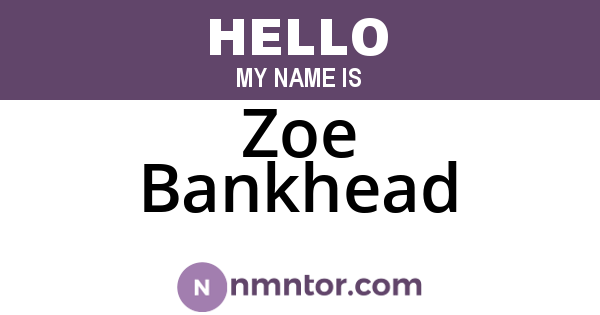 Zoe Bankhead