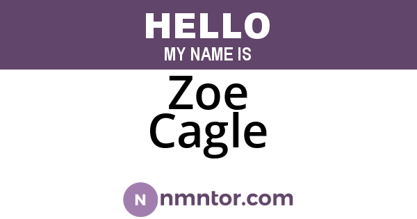 Zoe Cagle