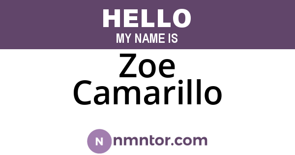 Zoe Camarillo