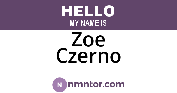 Zoe Czerno