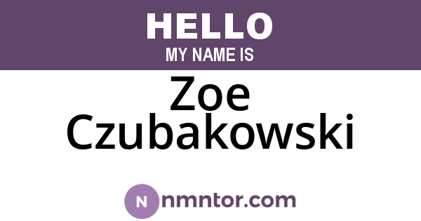 Zoe Czubakowski