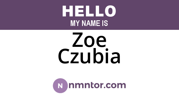 Zoe Czubia